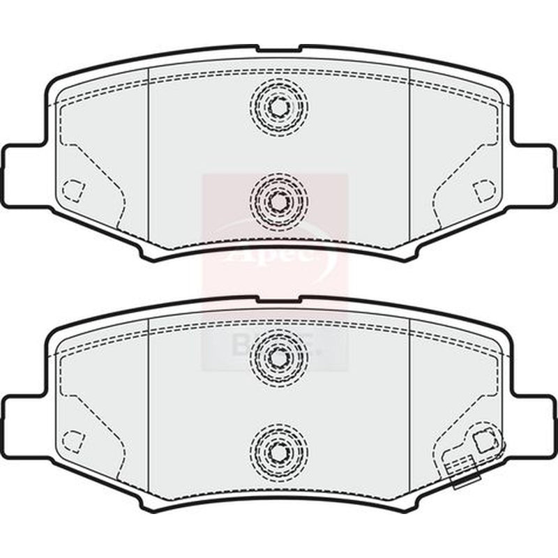 Apec Rear Brake Pad Set fits Dodge Nitro 2006-2012 2.8 3.7