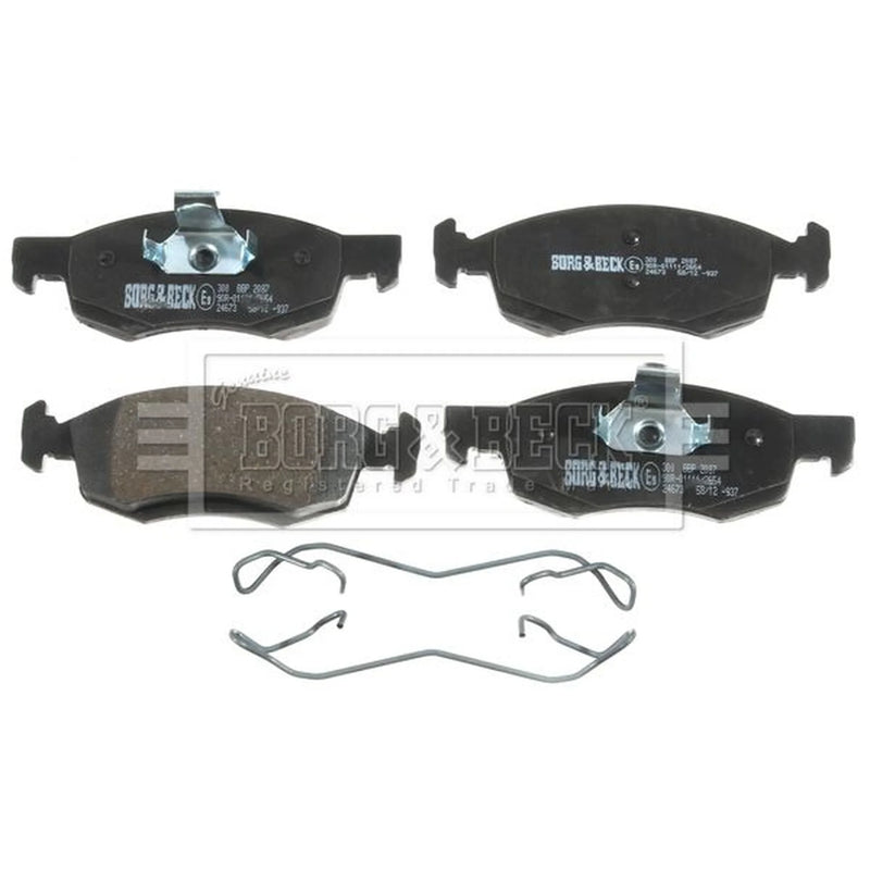 Borg & Beck Front Brake Vented Discs & Pads fits Renault Logan I 2007 on 1.5