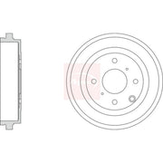 Apec Brake Drum Assembly Rear fits Nissan NV200 2010-2011 1.5 1.6
