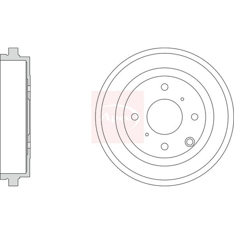 Apec Brake Drum Assembly Rear fits Nissan NV200 2010-2011 1.5 1.6