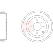 Apec Brake Drum Assembly Rear DRM9224
