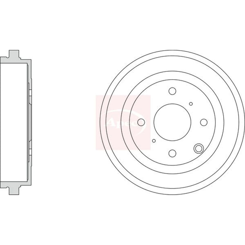 Apec Brake Drum Assembly Rear DRM9224