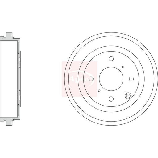 Apec Brake Drum Assembly Rear fits Nissan NV200 2010-2011 1.5 1.6