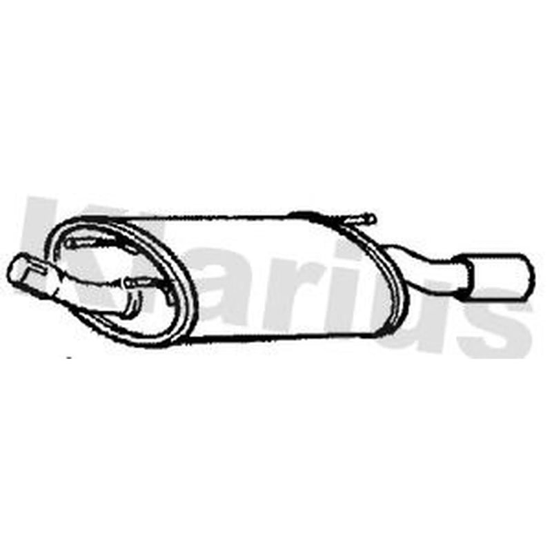 Klarius Box With Tail Pipe Rear fits Ford Fiesta 2000-2002 1.6
