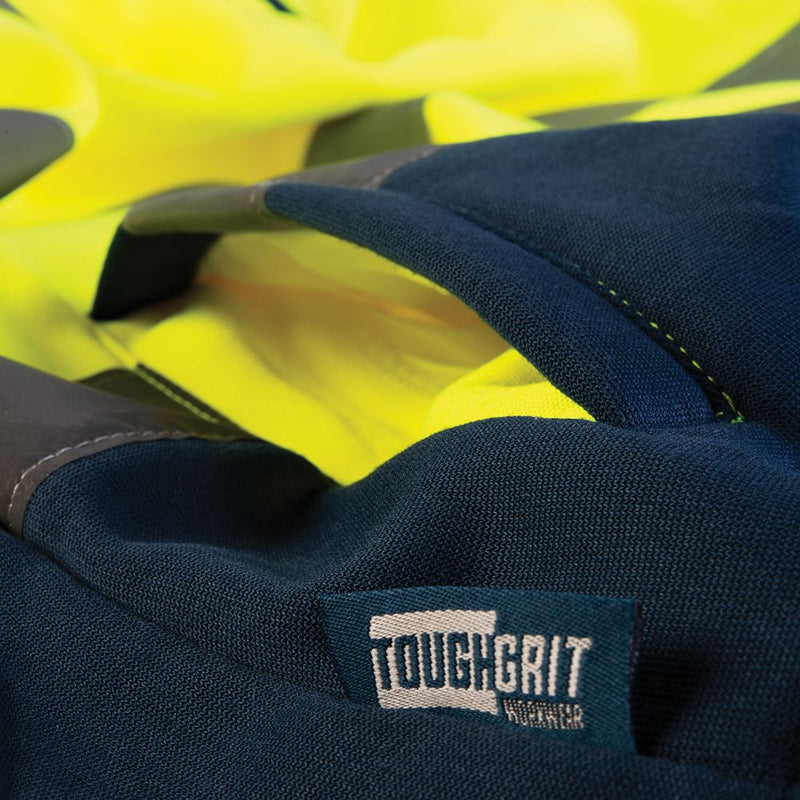 Tough Grit Hi-Vis 2-Tone Sweatshirt Yellow/Navy S Tough Grit - Dynamic Drive