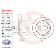 Brembo 2 x Solid Brake Discs fits Kia Carens IV 2013-2018 1.6 1.7 2.0