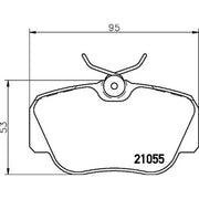 Mintex Front Brake Solid Discs & Pads fits Mercedes-Benz 190 1982-1993