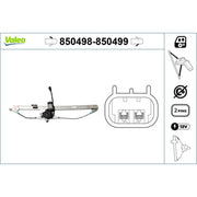 Valeo Electric Window Regulator Lifter Right Front 850499