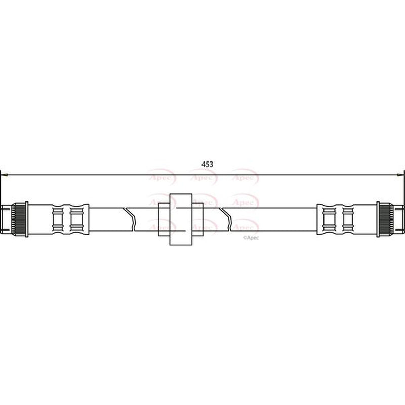 Apec Brake Hydraulic Hose Line Rear Left fits Renault Scénic I 2000-2003 1.9 2.0
