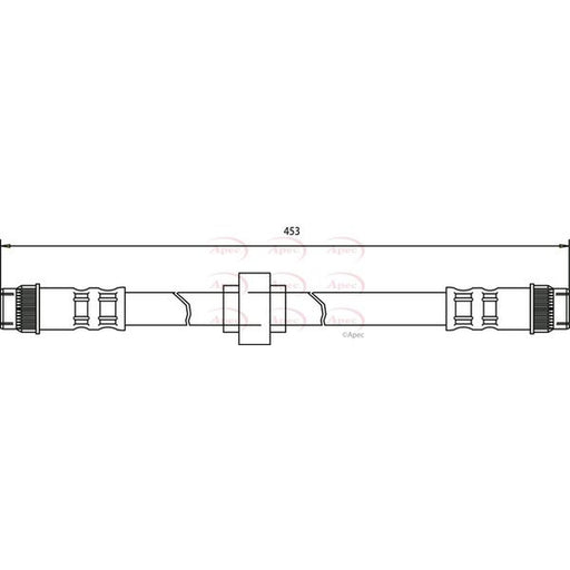 Apec Brake Hydraulic Hose Line Rear Left fits Renault Scénic I 2000-2003 1.9 2.0
