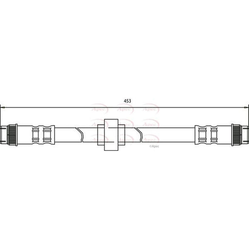 Apec Brake Hydraulic Hose Line Rear Left HOS3666