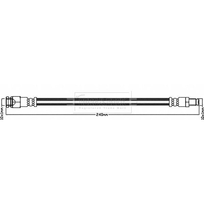 Borg & Beck Brake Hydraulic Hose Line outer BBH8043