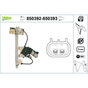 Valeo Electric Window Regulator Lifter Right Rear 850393
