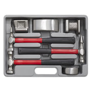 Sealey Panel Beating Set 7pc Drop-Forged Fibreglass Shafts CB707 Sealey - Dynamic Drive