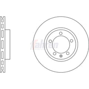 Fahren 2 x Vented Front Brake Discs FBD6786-x2