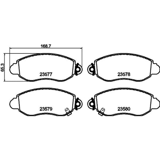 DON Front Brake Pad Set fits Ford Transit 2000-2006 2.0 2.3 2.4