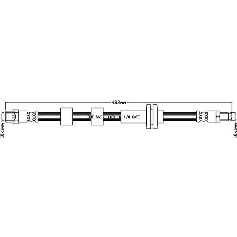 Juratek Brake Hydraulic Hose Line Right JBH1197