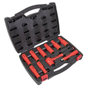 Sealey Insulated Socket Set 10pc 1/2"Sq Drive 6pt WallDrive VDE Approved AK7943 Sealey - Dynamic Drive