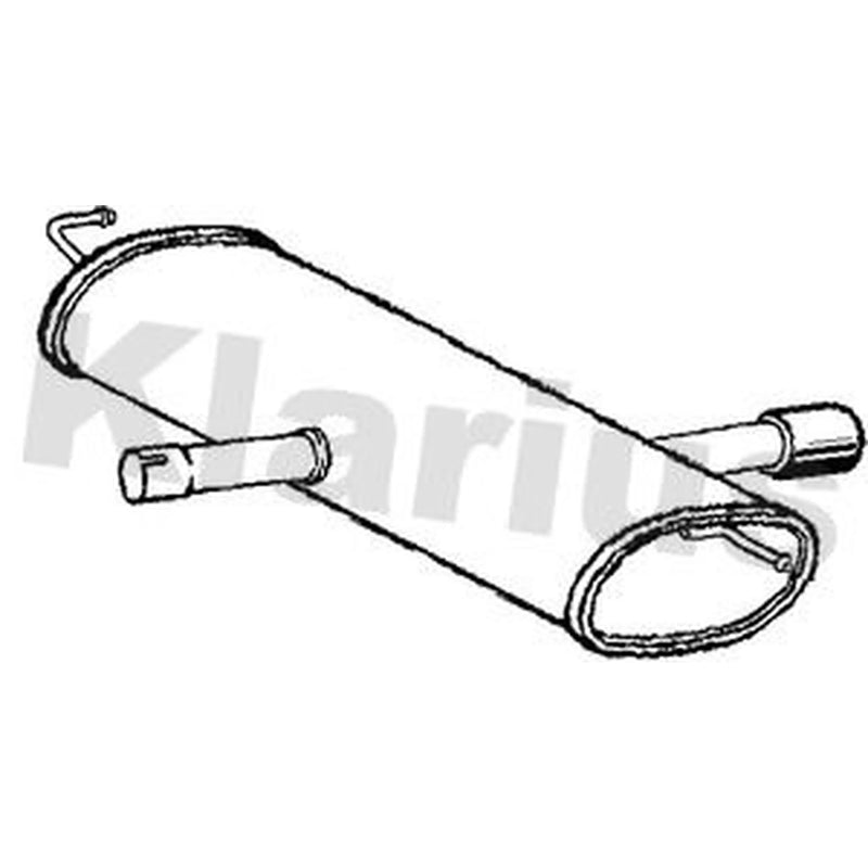 Klarius Box With Tail Pipe Rear fits Audi Tt 1998-2006 1.8