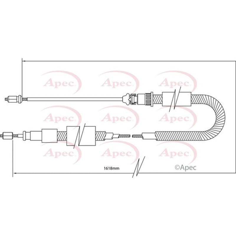 Apec Handbrake Cable Left Rear CAB1342