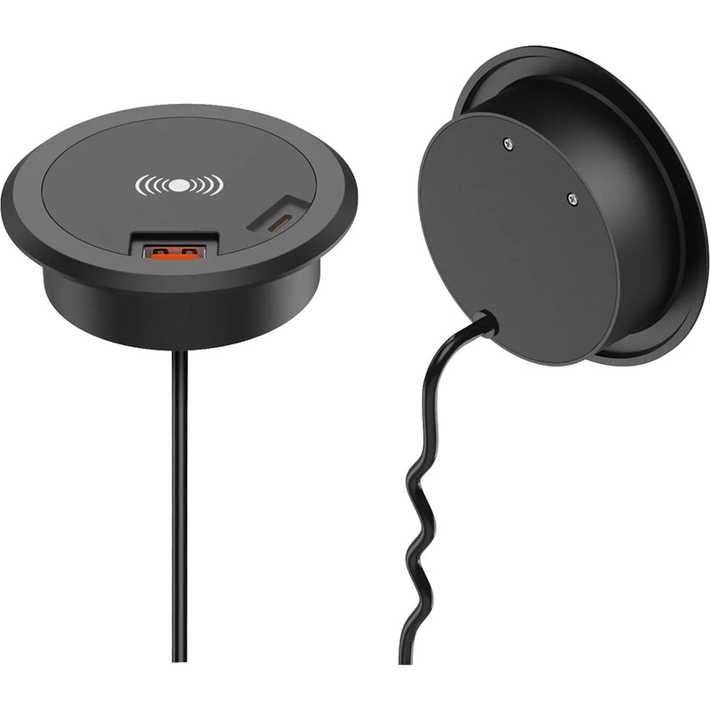 VEW Lighting 15W Wireless Charger with Dual USB Ports