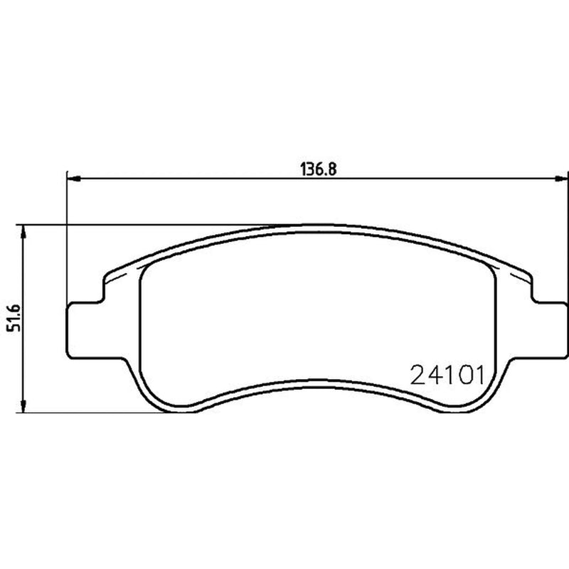 Mintex Front Brake Pad Set fits Citroën Berlingo / Berlingo First 1996-2011