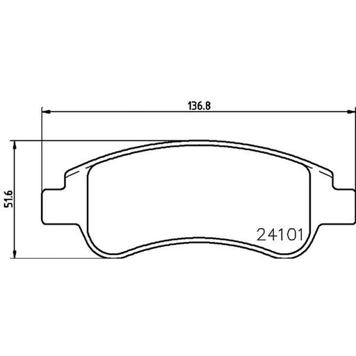 Mintex Front Brake Pad Set fits Citroën Berlingo / Berlingo First 1996-2011