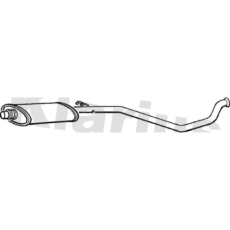 Klarius Box With Centre Pipe Centre fits Peugeot 306 1993-2001 1.4 1.6 1.8 1.9