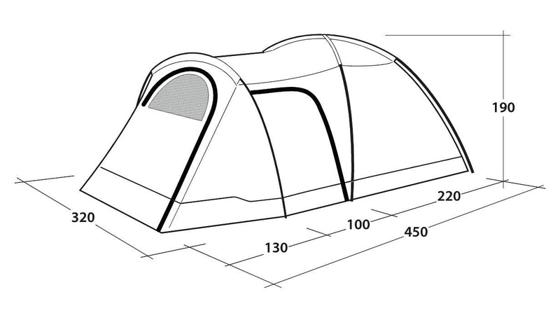 Outwell Cloud 5 Plus Pole Tent Green 5 Person Outwell - Dynamic Drive