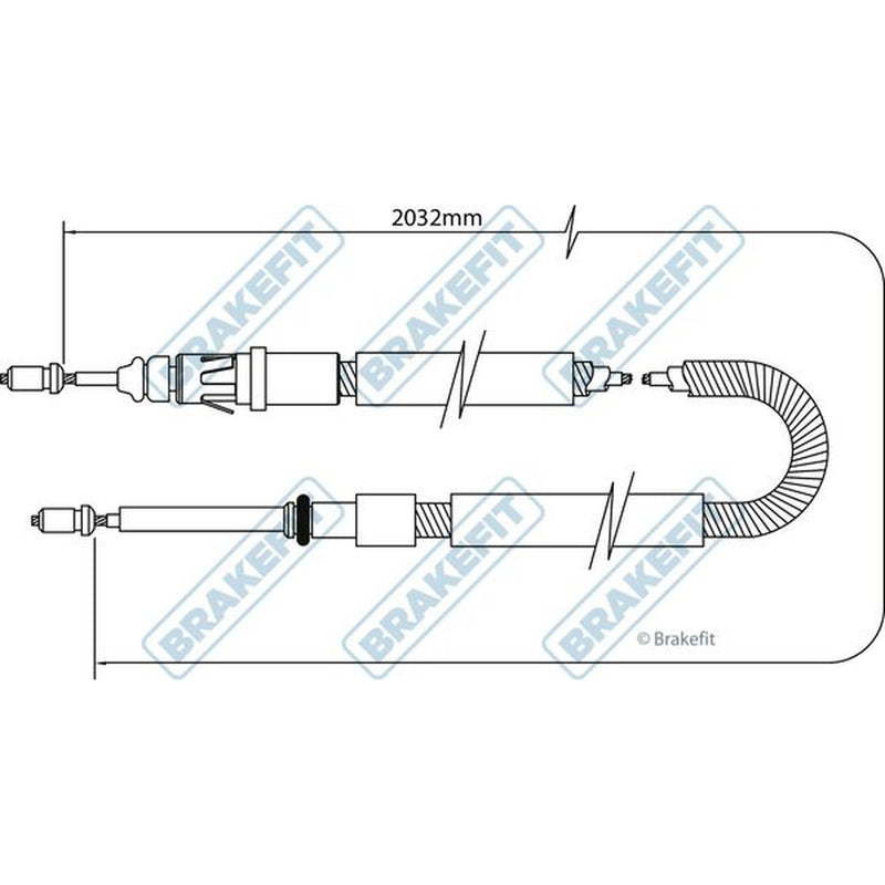 Apec Handbrake Cable Left Rear fits Citroën C4 2004-2011 1.4 1.6 2.0