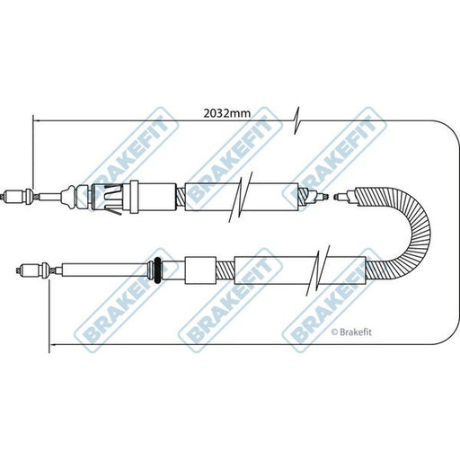 Apec Handbrake Cable Left Rear fits Citroën C4 2004-2011 1.4 1.6 2.0