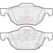 Apec Front Brake Pad Set fits Honda Accord VII 2003-2008 2.0 2.2 2.4