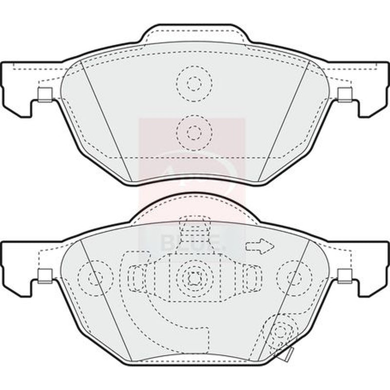 Apec Front Brake Pad Set fits Honda Accord VII 2003-2008 2.0 2.2 2.4