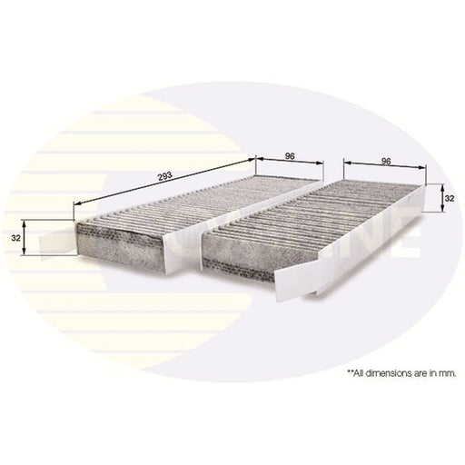 Comline Cabin Air Filter (Pollen Filter) fits Citroën Berlingo 2018-2019