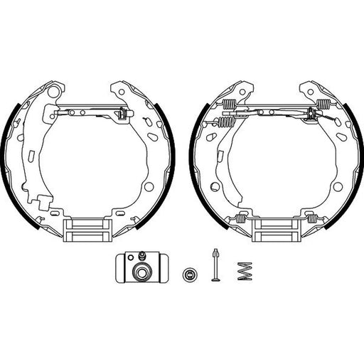 Mintex Brake Shoe Set Axle Kit fits Citroën C2 2003-2005 1.4