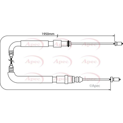 Apec Handbrake Cable Right Rear CAB1083