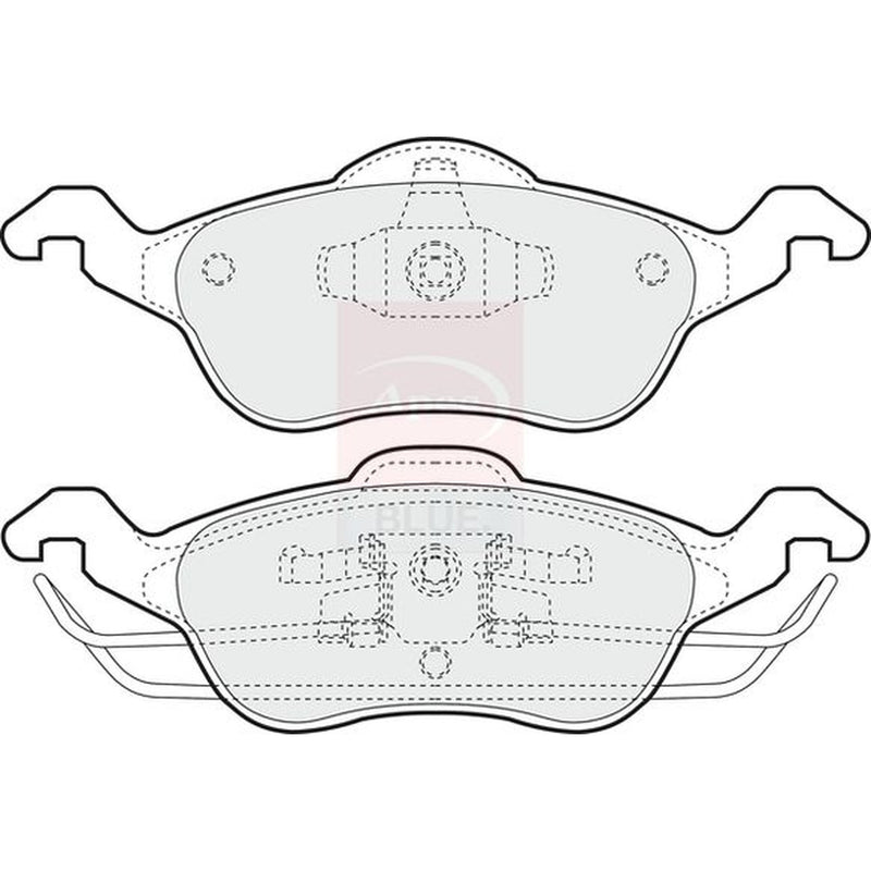 Apec Front Brake Pad Set fits Ford Focus I 1998-2005 1.4 1.6 1.8 2.0