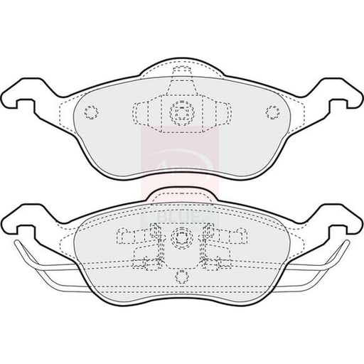 Apec Front Brake Pad Set fits Ford Focus I 1998-2005 1.4 1.6 1.8 2.0