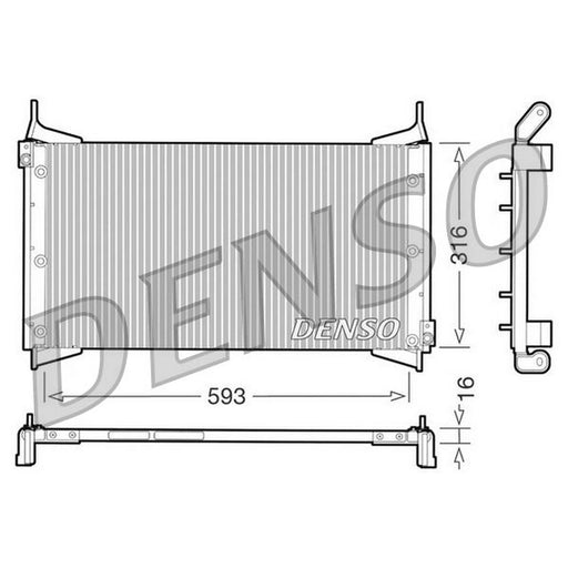 Denso Air Conditioning Condenser fits Fiat Brava 1998-2002 1.2