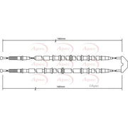 Apec Handbrake Cable Right Rear CAB1500