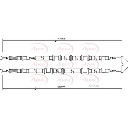 Apec Handbrake Cable Right Rear CAB1500