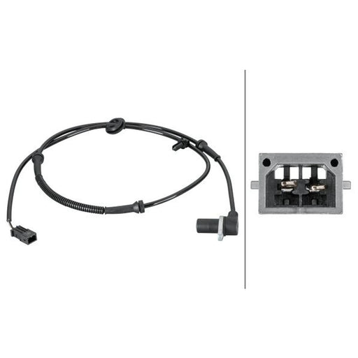 Hella ABS Wheel Speed Sensor Rear Right fits Audi A4 B6 2000-2005