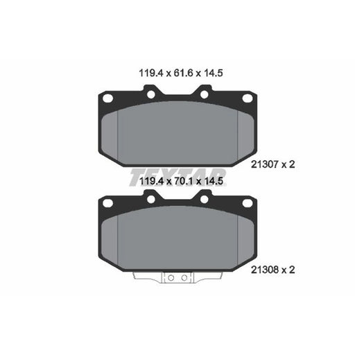 Textar Front Brake Pad Set 2130701