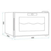 Baridi 8 Bottle Tabletop Wine Fridge & Cooler DH218 Baridi - Dynamic Drive