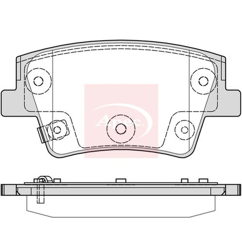 Apec Rear Brake Pad Set PAD2387