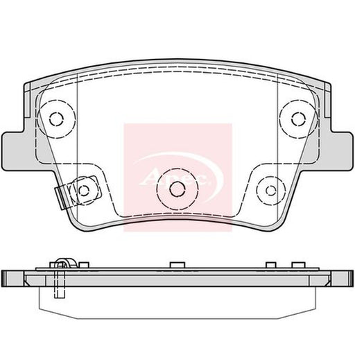 Apec Rear Brake Pad Set fits Hyundai Santa Fe IV 2018-2020 2.0 2.2