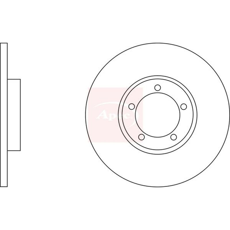 Apec 2 x Solid Brake Discs fits Metrocab Taxi 1991-2006 2.4 2.5