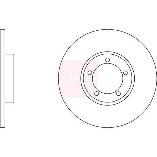 Apec 2 x Solid Brake Discs fits Metrocab Taxi 1991-2006 2.4 2.5