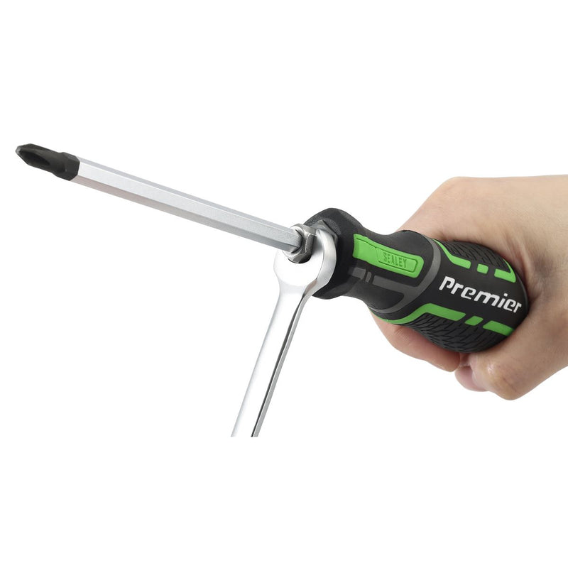 Sealey Premier Premier Hammer-Thru Screwdriver Set 6pc - Hi-Vis Green AK4940HV Sealey Premier - Dynamic Drive