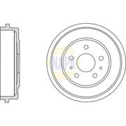 NAPA Brake Drum Assembly Rear fits Ford Focus II 2004-2012 1.4 1.6 1.8
